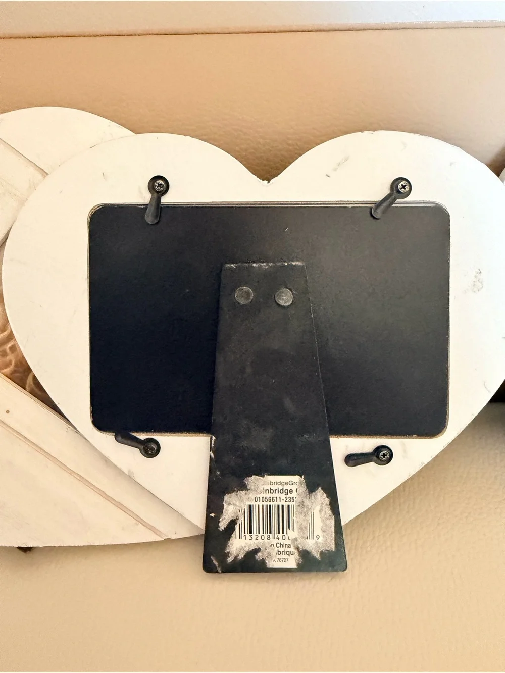 Shabby Chic Heart Picture Frames Set of 4 White Rustic Farmhouse Photo Frames